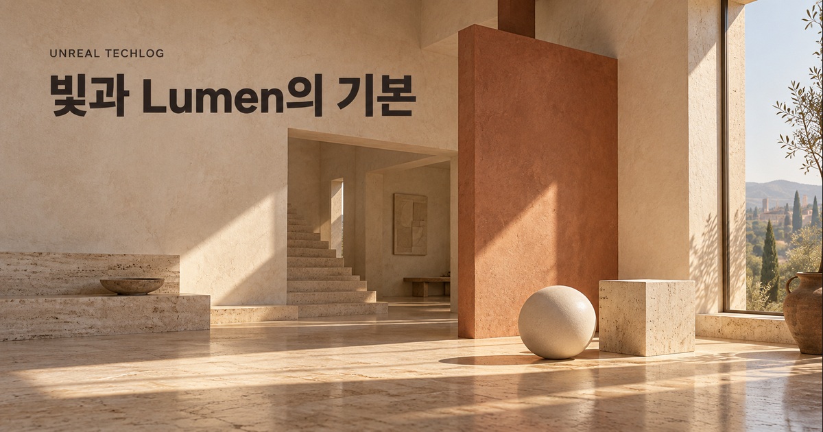 창문 빛으로 형태가 드러나는 조명 실습용 모형 공간