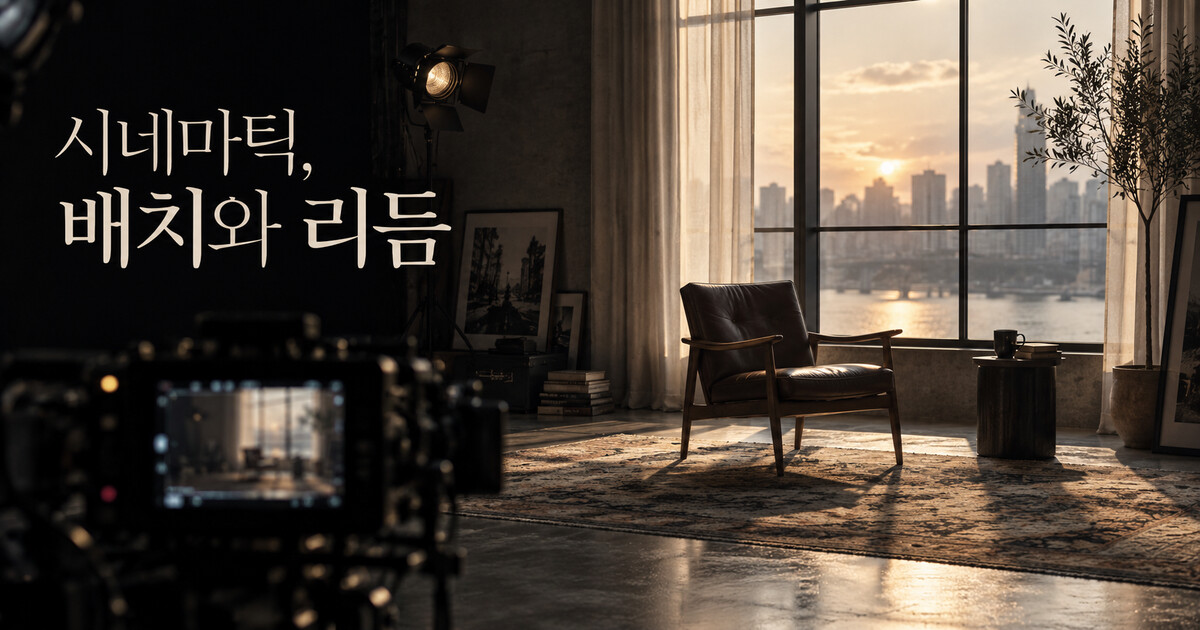 창가 의자와 영화 촬영 카메라 — GPT 생성 표지